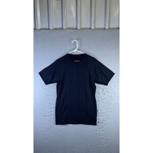 Alphalete Athletics T-Shirt Mens S Black Excellent Waffle Knit Performance Tee